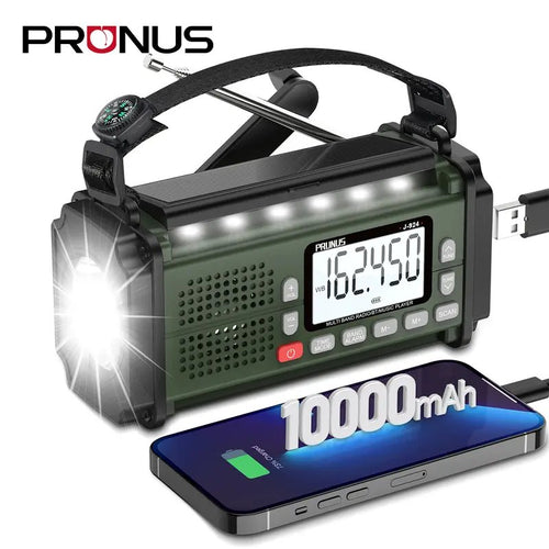 NORDVAND R1 Blackout-Kurbelradio mit Handkurbel und Solarpanel